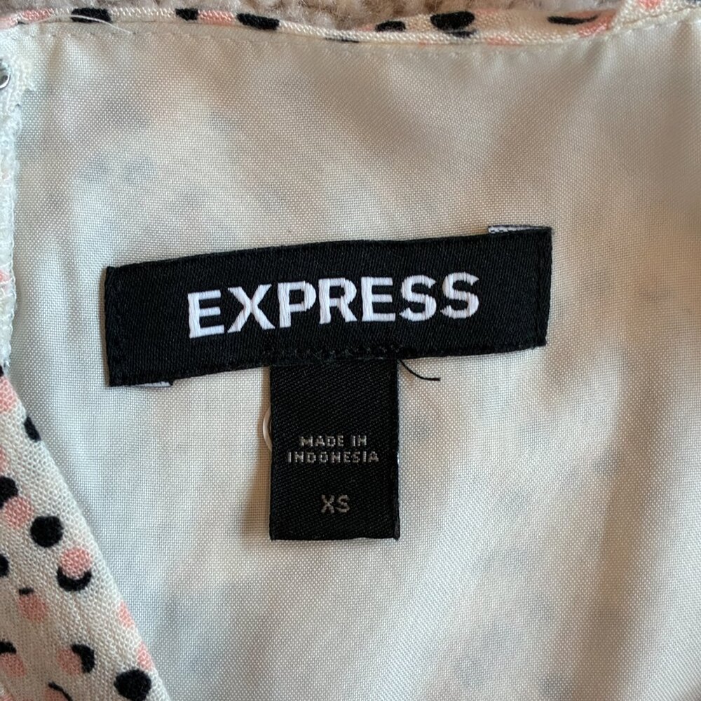 Express Cream/Black/Pink Adjustable Straps Maxi Summer Dress - Picture 14 of 15
